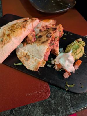 Jackfruit quesadilla at Andino Gastrobar in Malaga