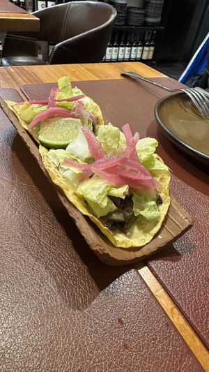 Mushroom tacos  at Andino Gastrobar in Malaga