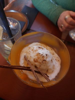 Coconut dessert at Andino Gastrobar in Malaga