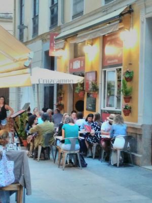 Outdoor seating area. at Andino Gastrobar in Malaga