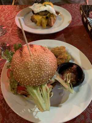 vegan burger at Andino Gastrobar in Malaga