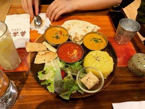 Indian thali at 3 Idiots Toast & Curry - Zhongshan in Taipei
