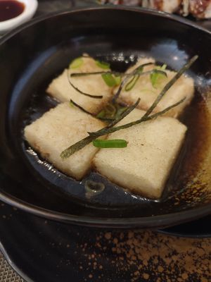 Silk Tofu with special sauce at Yoshi - Sushi & More in Madrid