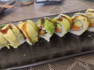 Sweet potato and avocado roll at Yoshi - Sushi & More in Madrid