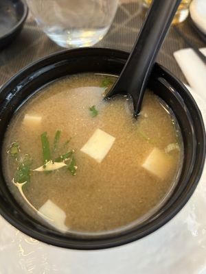 Miso soup  at Yoshi - Sushi & More in Madrid