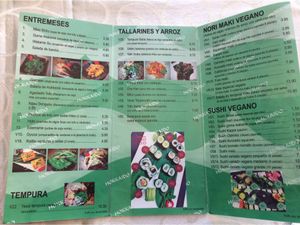 Menú vegano at Yoshi - Sushi & More in Madrid