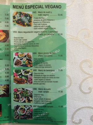 Menús especiales y para compartir veganos at Yoshi - Sushi & More in Madrid