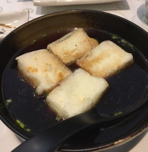 Agedashi Tofu- requeson de soja frita  at Yoshi - Sushi & More in Madrid