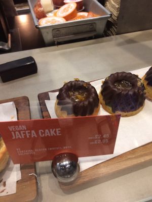 Vegan Jaffa Cake dessert  at LEON in Oxford