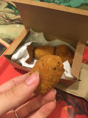 Vegan cheese sticks  at LEON in Oxford