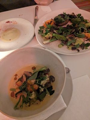 Curry (left) + Shiitake (right) at abcV in New York City