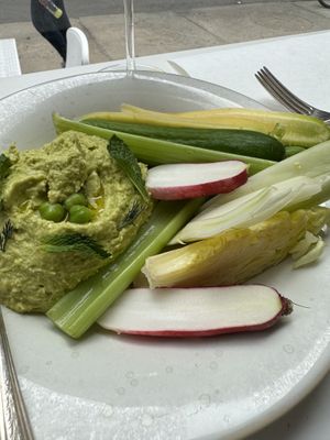 Green hummus —recommend  at abcV in New York City