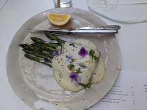 Grilled asparagus at abcV in New York City