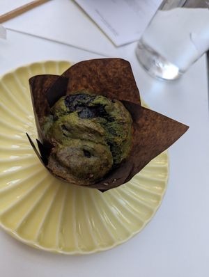 Blueberry matcha muffin 😍 at abcV in New York City