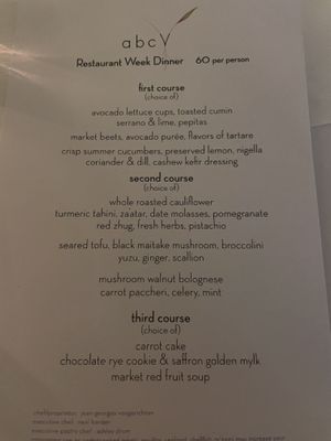   at abcV in New York City