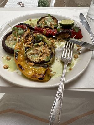Grilled shiitake mushrooms  at abcV in New York City