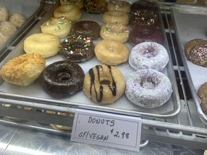 Donuts in the case  at 2B Whole Gluten Free Bakery in Alpharetta