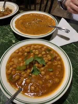Chana Masala and Dal Tadka at Curry N Kabab in Baton Rouge