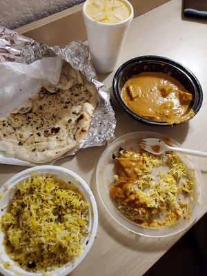 Awesome Vegan dinner in our hotel! at Curry N Kabab in Baton Rouge