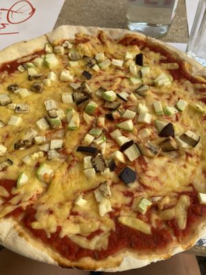 Pizza vegan at Ombra Restaurant in Kotor