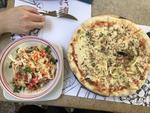 They said it was vegan cheese but it was obviously just normal cheese   at Ombra Restaurant in Kotor