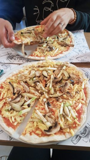 Vegan Pizza at Ombra Restaurant in Kotor