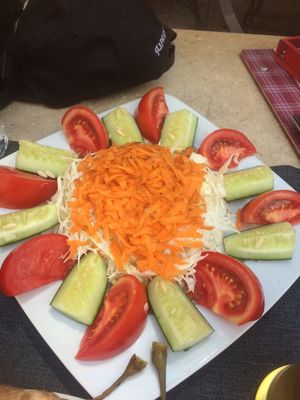 Garden salad at Ombra Restaurant in Kotor