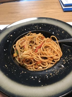 Vegan pasta  at Ombra Restaurant in Kotor