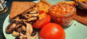 Breakfast at The Retreat Animal Rescue Farm Sanctuary and Cafe in Ashford