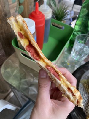 Cheeze & Rasher Toastie  at The Retreat Animal Rescue Farm Sanctuary and Cafe in Ashford