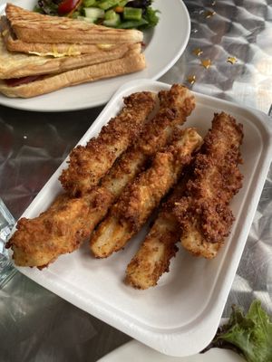Halloumi fries  at The Retreat Animal Rescue Farm Sanctuary and Cafe in Ashford