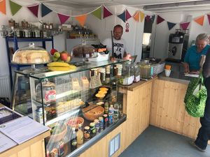 New cafe setup. New York deli style  at The Retreat Animal Rescue Farm Sanctuary and Cafe in Ashford