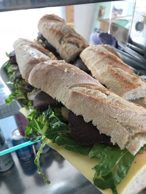 Italian sub in sourdough. Wheat meat and cheese ❤️❤️❤️ at The Retreat Animal Rescue Farm Sanctuary and Cafe in Ashford