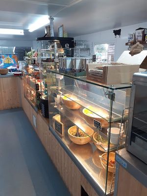 The cafe offers cakes, pastries, jams, sweets, drinks and hot food plus loads more!!  at The Retreat Animal Rescue Farm Sanctuary and Cafe in Ashford