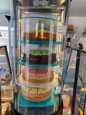 Vegan cake central  at The Retreat Animal Rescue Farm Sanctuary and Cafe in Ashford