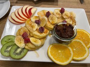 Morgen pancakes   at Dreizehn in der Muehle in Augsburg