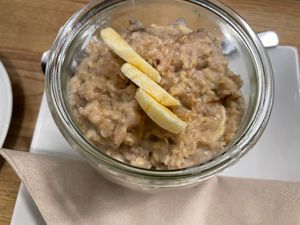 Banana porridge   at Dreizehn in der Muehle in Augsburg