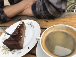 Banana cake  at Dreizehn in der Muehle in Augsburg