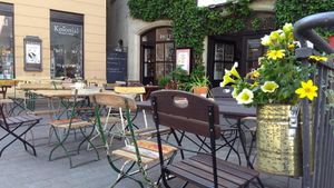 outside seating at Dreizehn in der Muehle in Augsburg