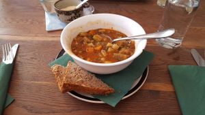 lentil soup at Dreizehn in der Muehle in Augsburg
