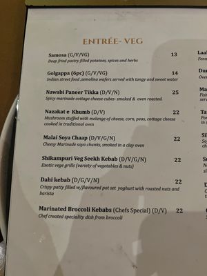 Menu  at Spiced by Billu's in Barangaroo