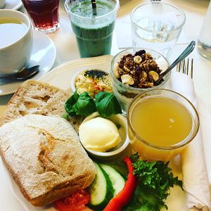Vegan breakfast at Bon Temps Cafe in Helsinki
