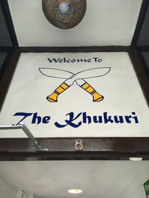 Above entrance   at The Khukuri Restaurant in Edinburgh