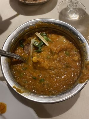 Chili garlic vegetable curry  at The Khukuri Restaurant in Edinburgh