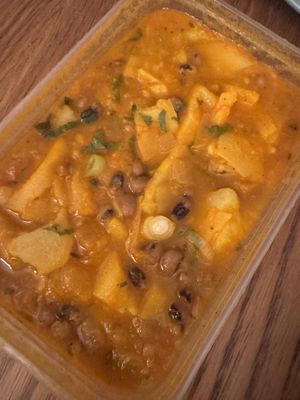 Black eye beannand potato   at The Khukuri Restaurant in Edinburgh