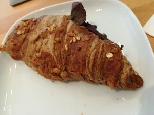 Croissant with faux gras at Madal Food in Budapest
