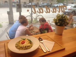 Salsa di avocado pasta in Madal Food at Madal Food in Budapest