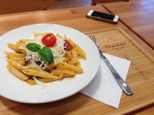 Perfect Italian penne at Madal Food in Budapest