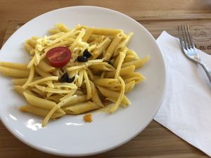 Carrot ginger pasta  at Madal Food in Budapest