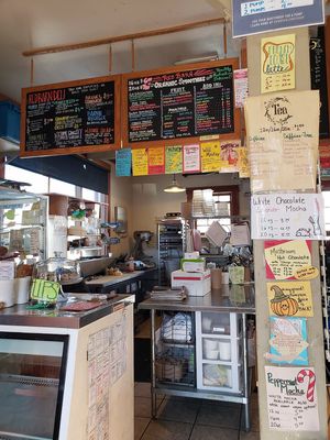 Take out order/smoothie at Red Barn Natural Grocery in Eugene